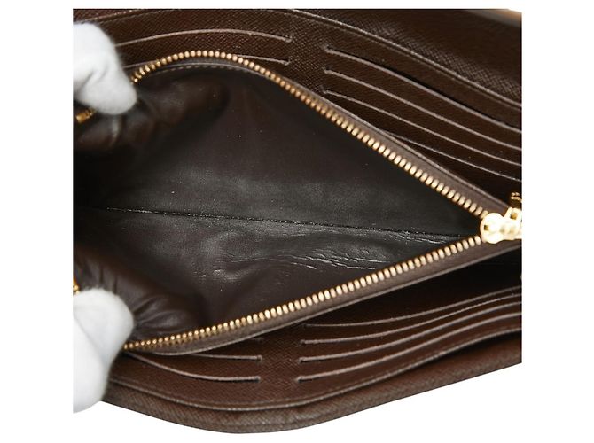 Cartera larga Louis Vuitton Damier Sistina Castaño - vista 10