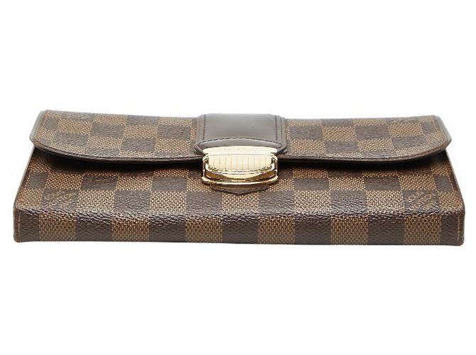 Cartera larga Louis Vuitton Damier Sistina Castaño - vista 3