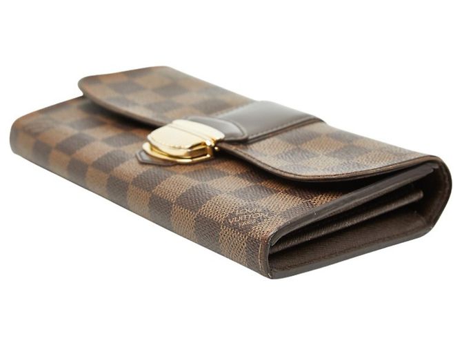 Cartera larga Louis Vuitton Damier Sistina Castaño - vista 4