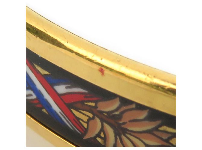 Hermès Bracciale rigido in smalto nero e oro Hermes D'oro - vista 6