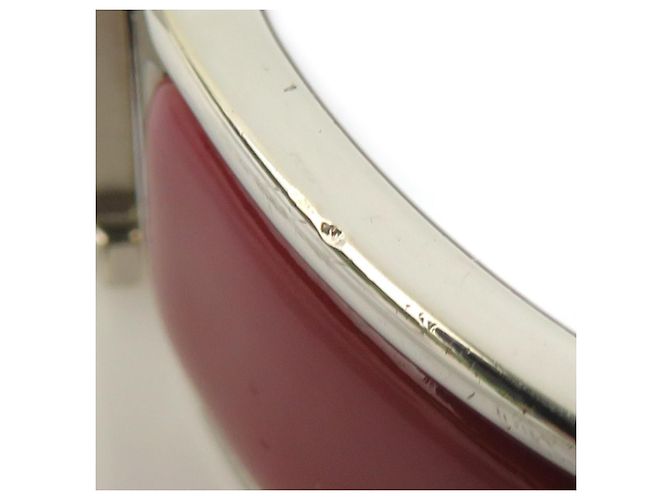Hermès Hermes HERMES Pulseira Bangle Clic Clack H Prata Bordeaux - vista 6