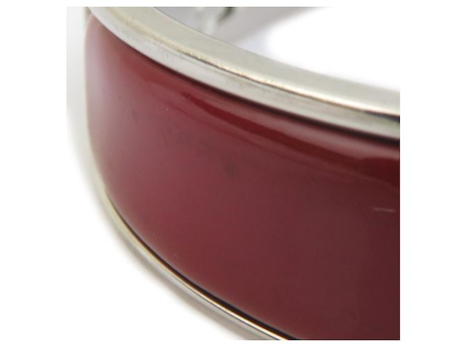 Hermès Hermes HERMES Pulseira Bangle Clic Clack H Prata Bordeaux - vista 7