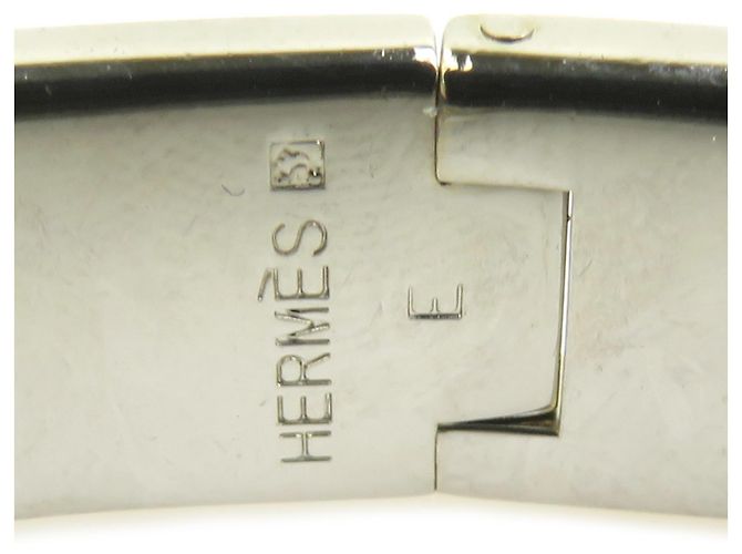 Hermès Hermes HERMES Pulseira Bangle Clic Clack H Prata Bordeaux - vista 8