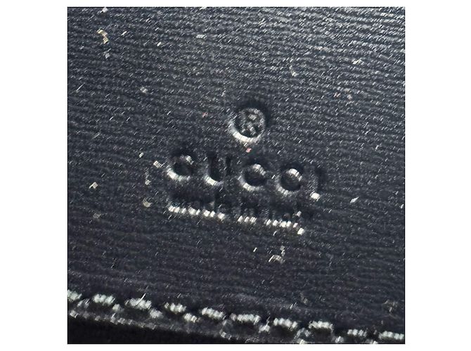 Sac à bandoulière Gucci en toile GG bleu marine et rouge - vue 12
