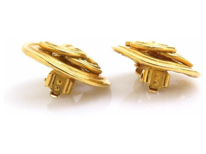 Orecchini a clip dorati Chanel D'oro - vista 8