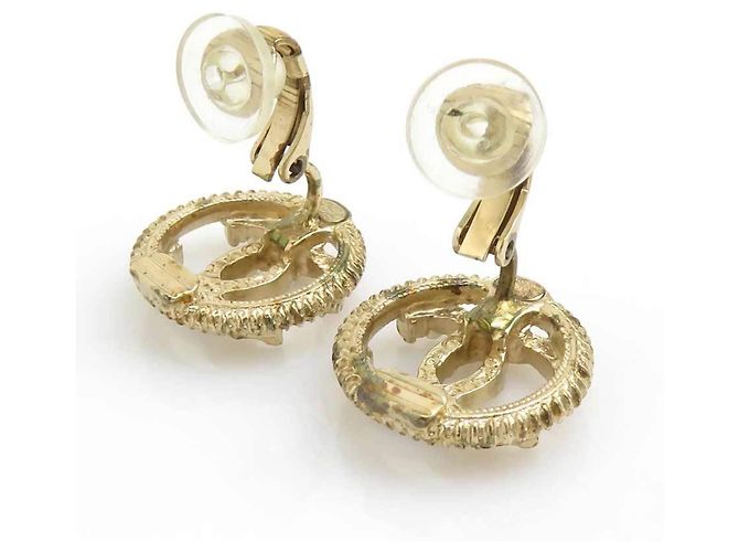 Orecchini a clip Chanel Oro e Bianco D'oro - vista 5