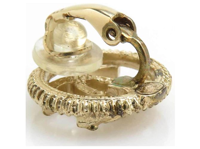 Orecchini a clip Chanel Oro e Bianco D'oro - vista 9