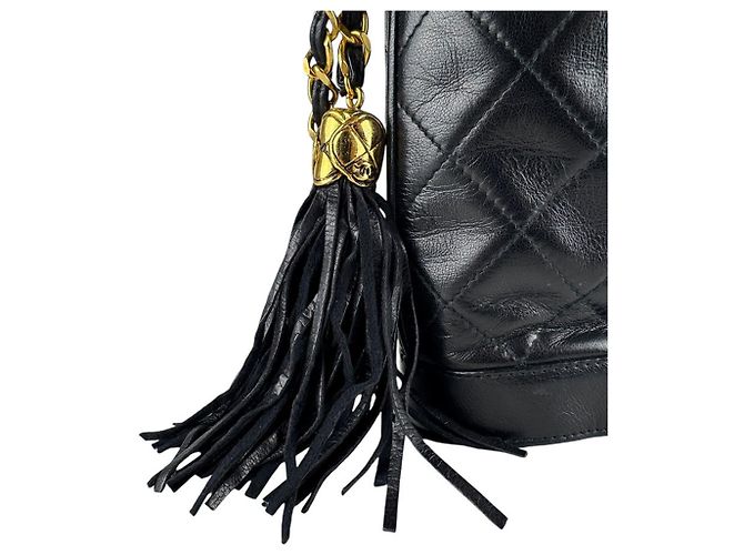 Borsa a tracolla Chanel in pelle nera Nero - vista 11
