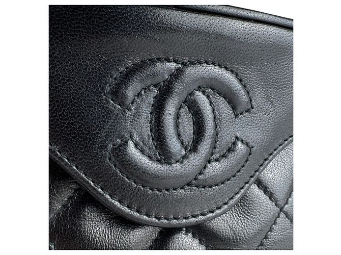 Borsa a tracolla Chanel in pelle nera Nero - vista 12