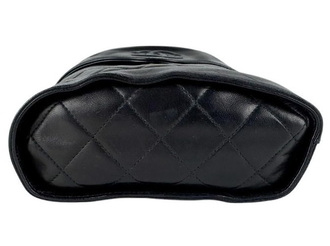 Borsa a tracolla Chanel in pelle nera Nero - vista 4