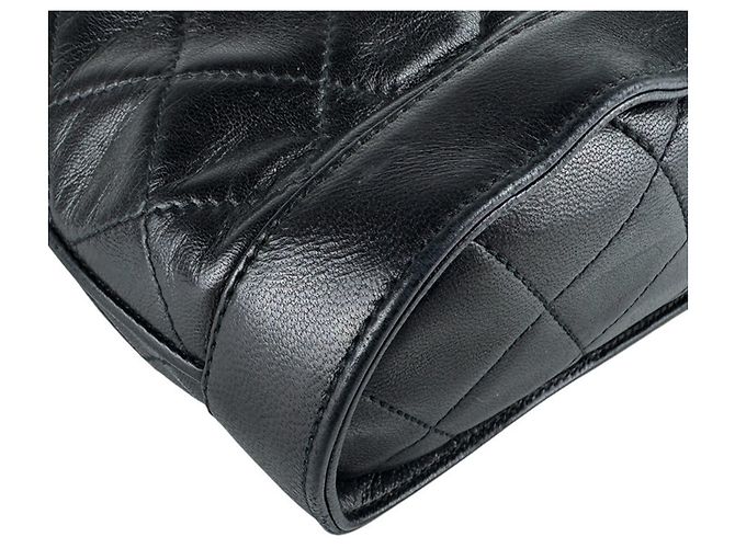 Borsa a tracolla Chanel in pelle nera Nero - vista 8