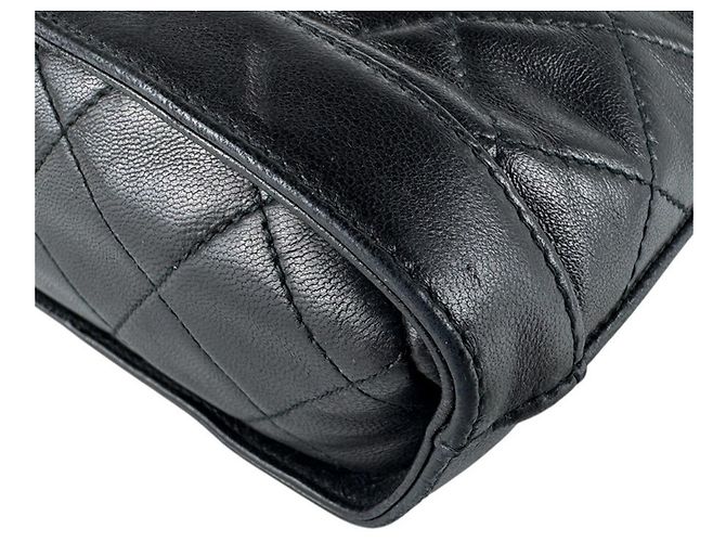 Borsa a tracolla Chanel in pelle nera Nero - vista 9