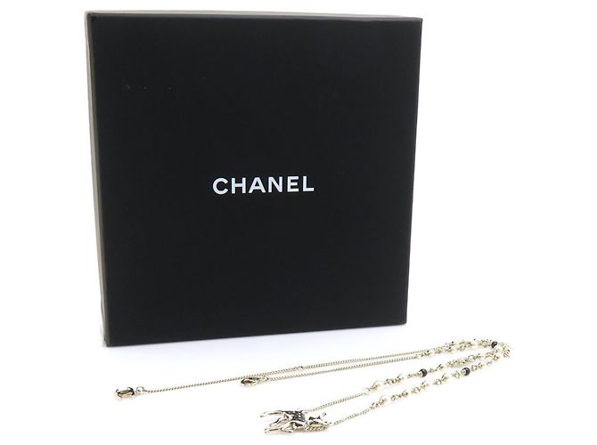 Collana Bambi Chanel D'oro Verde Bianco sporco - vista 11
