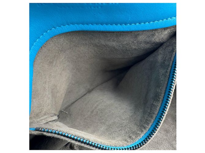Borsa a tracolla in pelle Intrecciato blu Bottega Veneta - vista 11