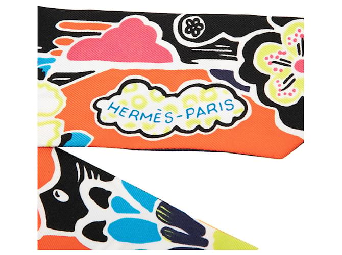 Hermès Twilly Bingata Schal Mehrfarben - Ansicht 2