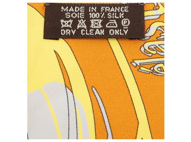 Hermès Sciarpa Hermes Twilly Caleche Mors et Bouteilles Marrone - vista 5