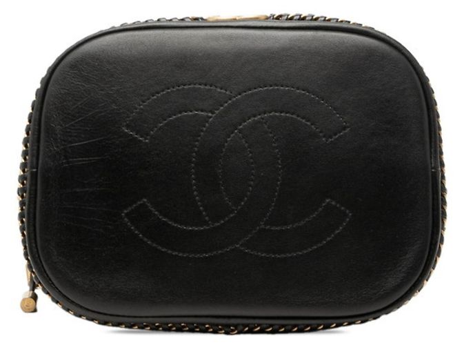 Borsa a Spalla Chanel Chevron V-stitch Coco Mark Chain Nero - vista 3