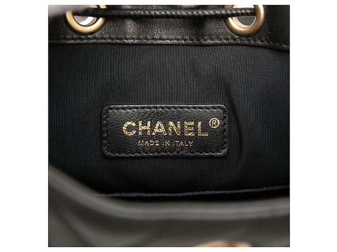 Borsa a Spalla Chanel Chevron V-stitch Coco Mark Chain Nero - vista 5