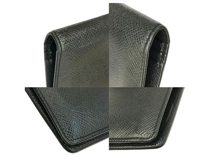 Louis Vuitton Taiga Portefeuille Brazza Long Wallet Nero - vista 3