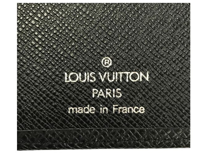 Louis Vuitton Taiga Portefeuille Brazza Long Wallet Nero - vista 6