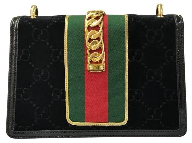 Borsa a Spalla Gucci Sylvie Nero - vista 2