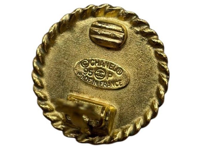 Chanel Coco Mark Clip-Ohrringe Schwarz Golden - Ansicht 7