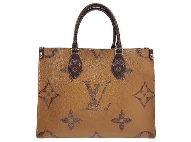 Borsa Tote Louis Vuitton OnTheGo MM Monogram Marrone - vista 2