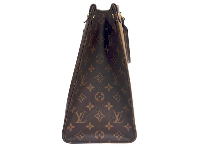 Borsa Tote Louis Vuitton OnTheGo MM Monogram Marrone - vista 4