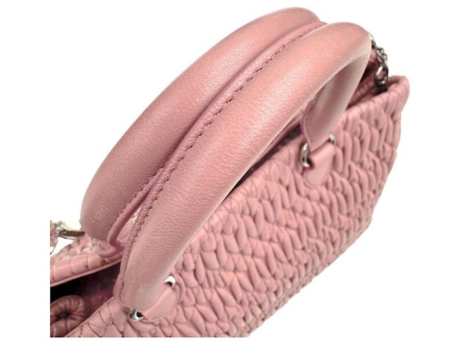 Borsa in pelle nappa matelassé Miu Miu Rosa - vista 11