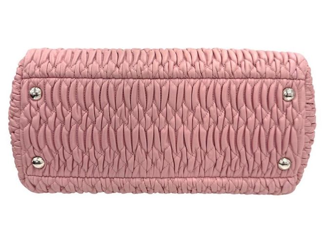 Borsa in pelle nappa matelassé Miu Miu Rosa - vista 5