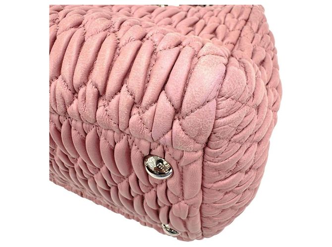 Borsa in pelle nappa matelassé Miu Miu Rosa - vista 7