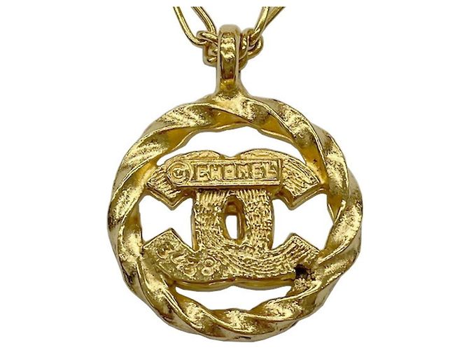 Collana tonda con logo Coco di Chanel D'oro - vista 3