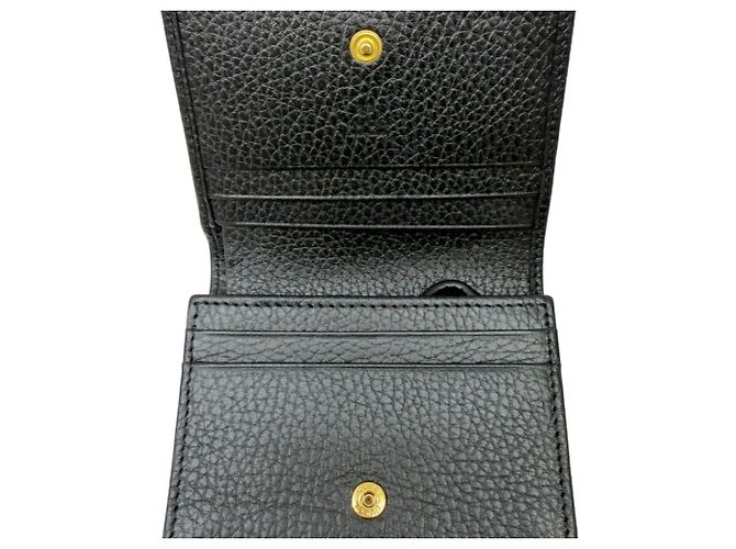 Portafoglio compatto bi-fold Gucci Nero - vista 6