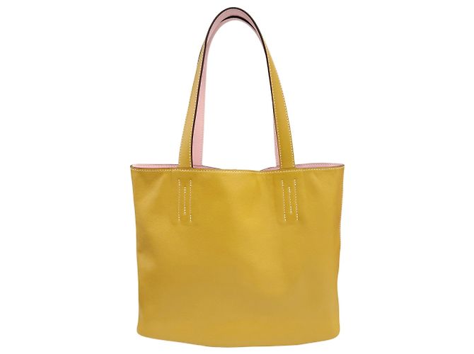 Hermès Borsa Tote Hermes Double Sens 28 Rosa - vista 2