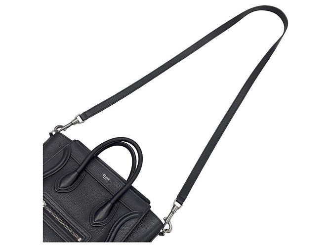 Céline Borsa a tracolla CELINE Luggage Nano Shopper in pelle nera Nero - view 11