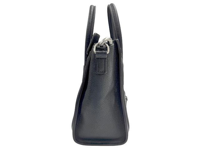 Céline Borsa a tracolla CELINE Luggage Nano Shopper in pelle nera Nero - view 3