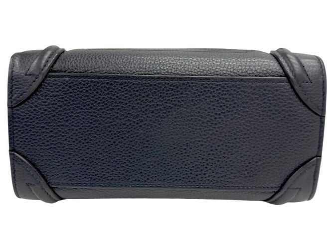 Céline Borsa a tracolla CELINE Luggage Nano Shopper in pelle nera Nero - view 5