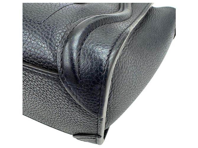 Céline Borsa a tracolla CELINE Luggage Nano Shopper in pelle nera Nero - view 6