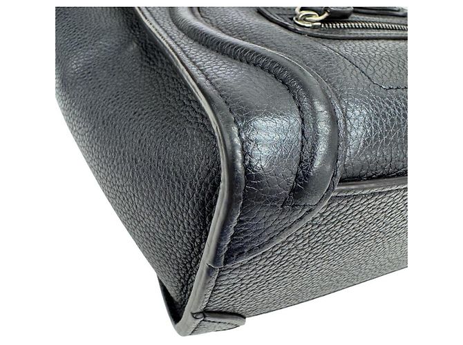 Céline Borsa a tracolla CELINE Luggage Nano Shopper in pelle nera Nero - view 7