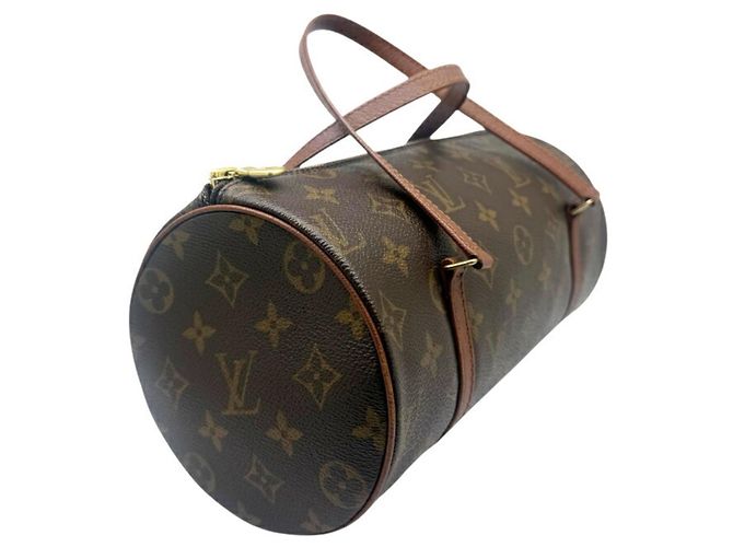 Borsa Louis Vuitton Monogram Papillon 26 Marrone - vista 3