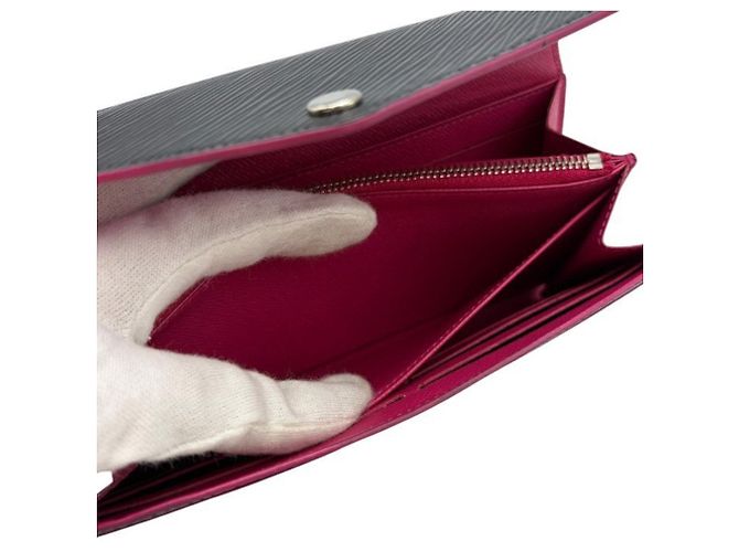 Cartera larga Sarah Epi Louis Vuitton Negro Rosa - vista 6