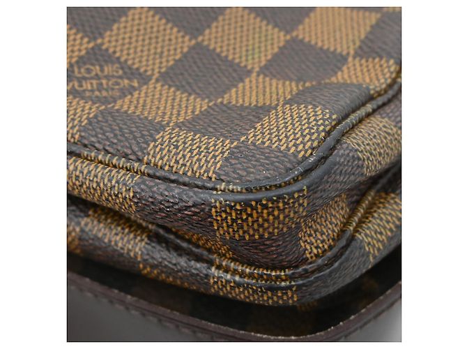 Borsa Louis Vuitton Naviglio Damier Marrone - vista 7