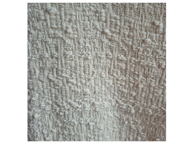 Pomandère Ecru Bouclé Tweed Sommerkleid Roh - Ansicht 2