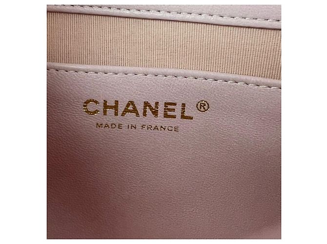 Chanel gesteppte Kalbsleder Tasche mit Print Medium Puffy Bubbly CC Pink - Ansicht 7