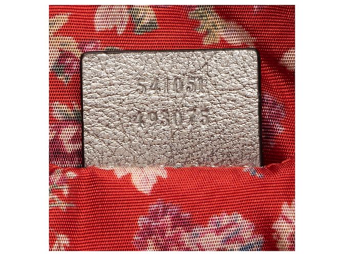 Gucci Metallic Quilted Leather Web Trapuntata Small Shoulder Bag Silvery - view 6