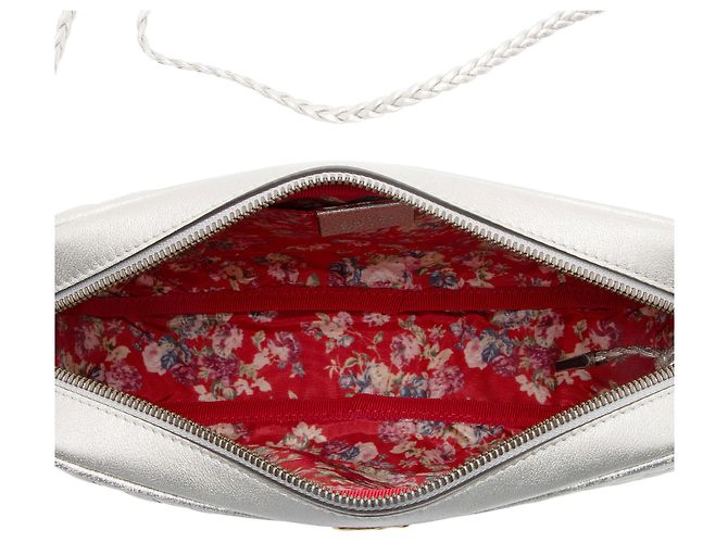 Gucci Metallic Quilted Leather Web Trapuntata Small Shoulder Bag Silvery - view 7
