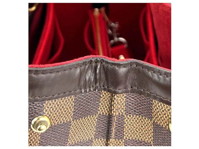 Organizer Borsa a tracolla tote Louis Vuitton Hampstead PM Damier Ebene Marrone - vista 10