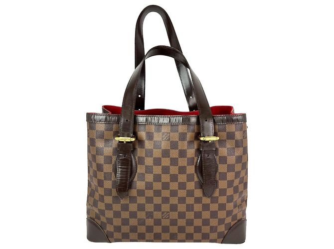 Organizer Borsa a tracolla tote Louis Vuitton Hampstead PM Damier Ebene Marrone - vista 2