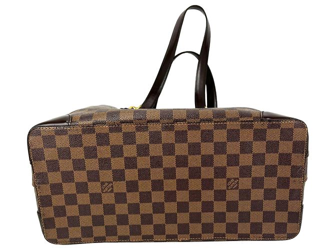 Organizer Borsa a tracolla tote Louis Vuitton Hampstead PM Damier Ebene Marrone - vista 3