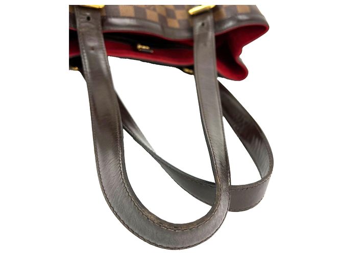 Organizer Borsa a tracolla tote Louis Vuitton Hampstead PM Damier Ebene Marrone - vista 8